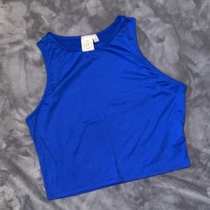 Blue Cropped Tank
